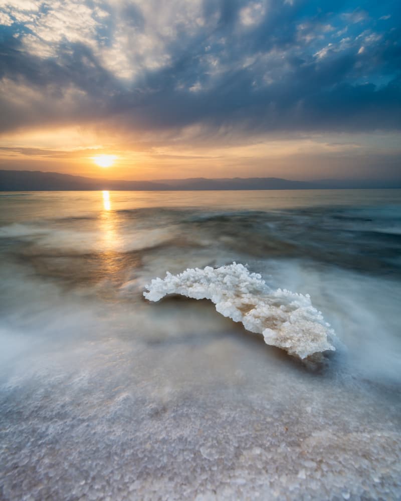 Dead Sea Salt Sunset by Amir Ehrlich — canvas wall art
