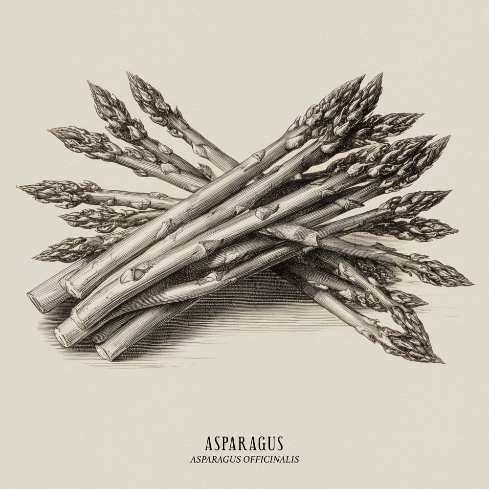 Vintage Asparagus Bunch by Andreas Magnusson — canvas wall art