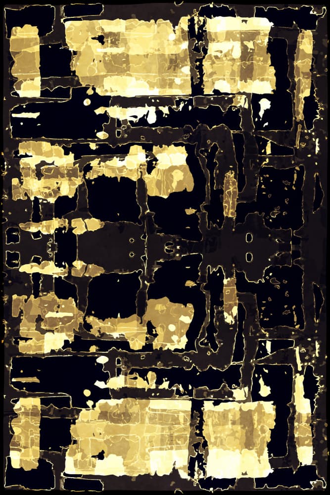 Golden Abstract Grid by Petr Strnad — canvas wall art