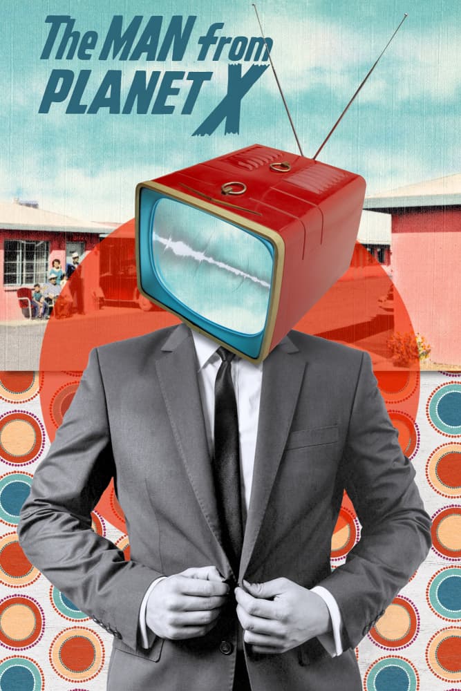 Retro TV Head Man by Marja van den Hurk — canvas wall art