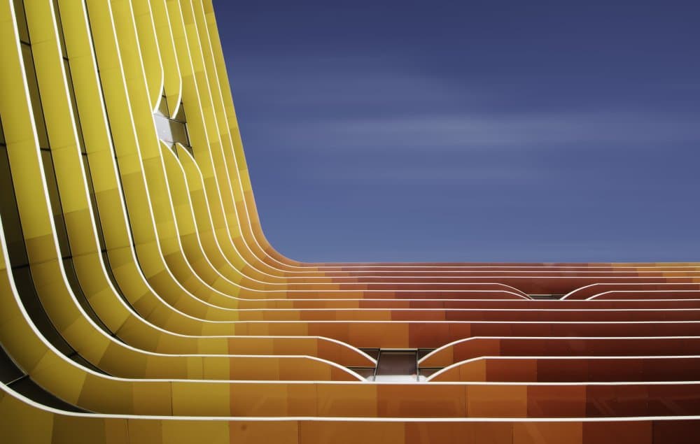 Colorful Architectural Curves by Maurits De Groen — canvas wall art