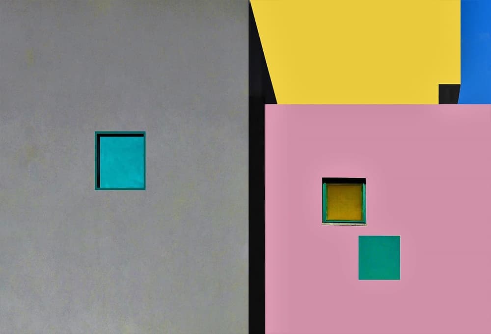 Colorful Geometric Architecture by Arnon Orbach — canvas wall art