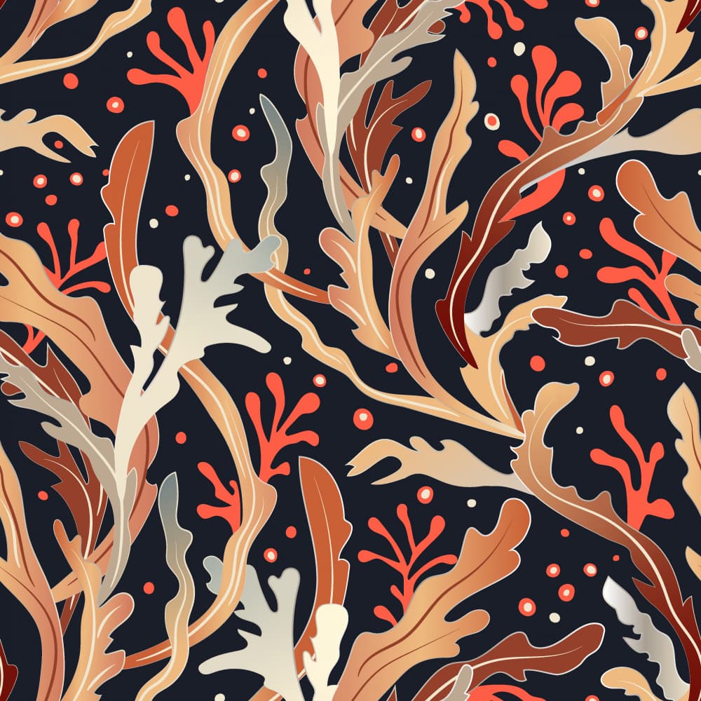 Deep Sea Botanical Flow by Elena Dorosh — canvas wall art