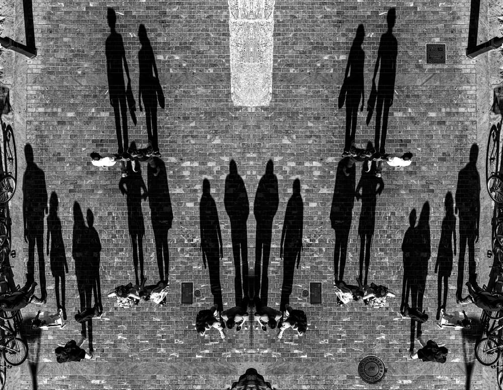Urban Shadow Play by Jois Domont ( J.L.G.) — canvas wall art