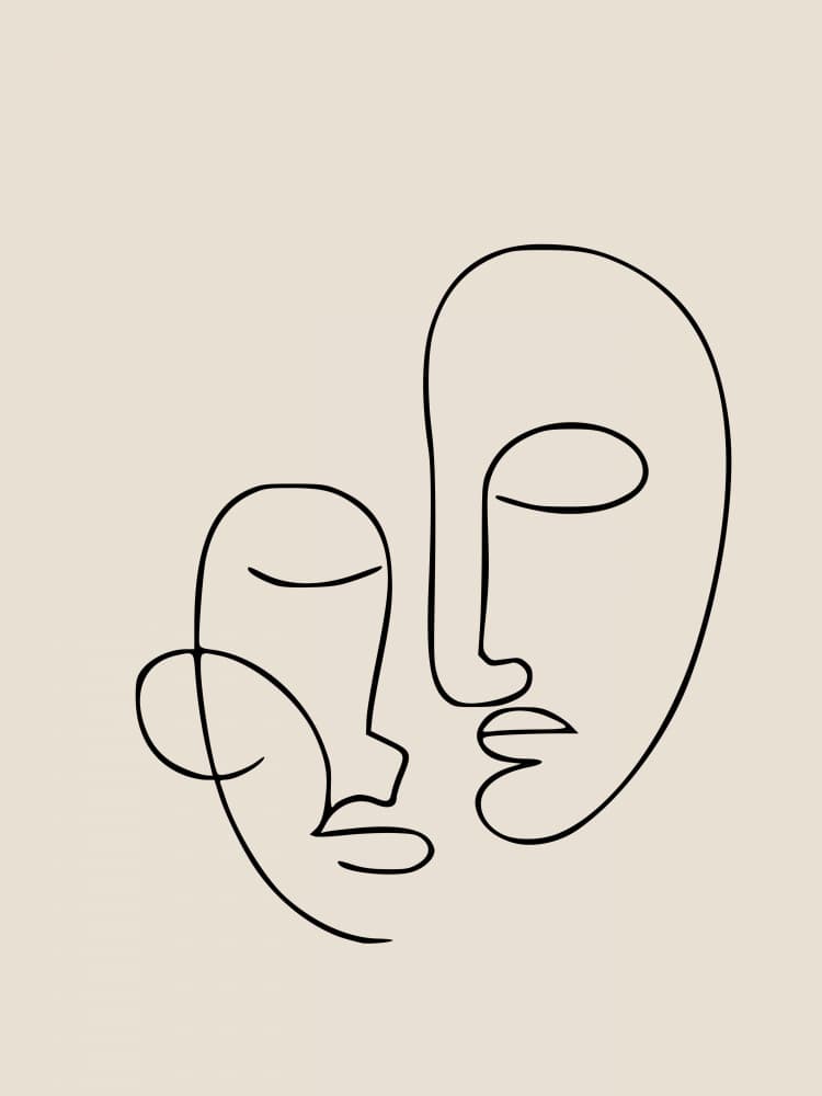 Quiet Line Connection by Little Dean — canvas wall art