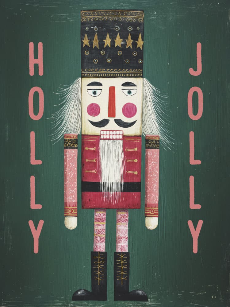 Holly Jolly Nutcracker by Andreas Magnusson — canvas wall art