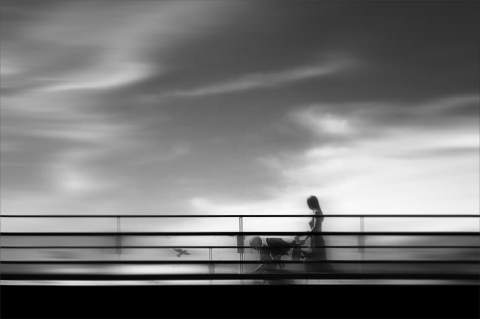 Family Stroll Silhouette by Klaus Ratzer — canvas wall art