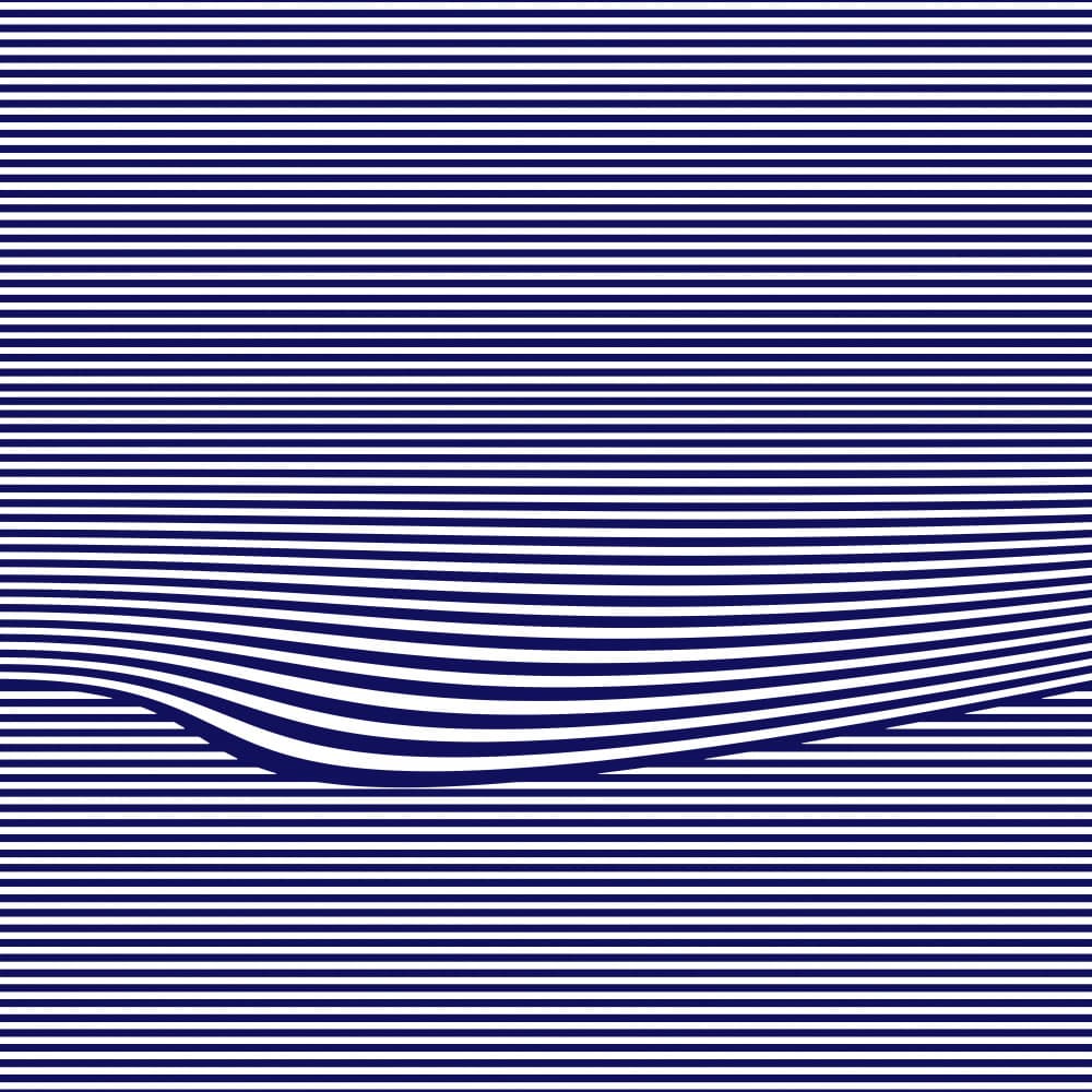 Rippling Blue Lines by Carlos Perez Del Moro — canvas wall art
