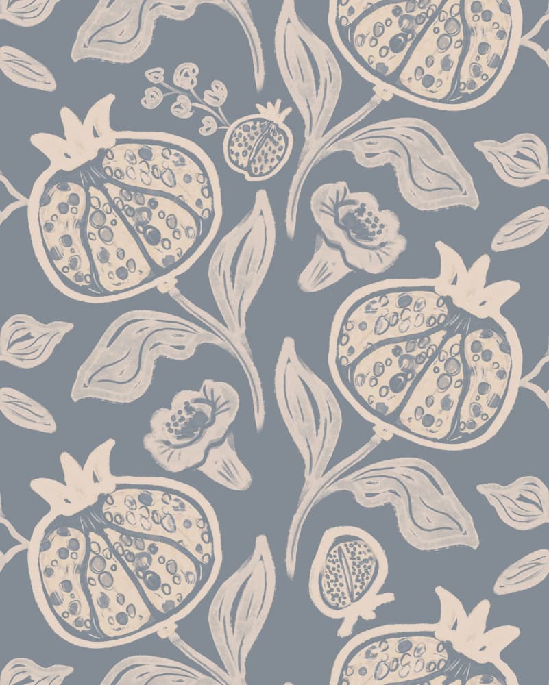 Pomegranates Pattern by Anis Illustration — canvas wall art