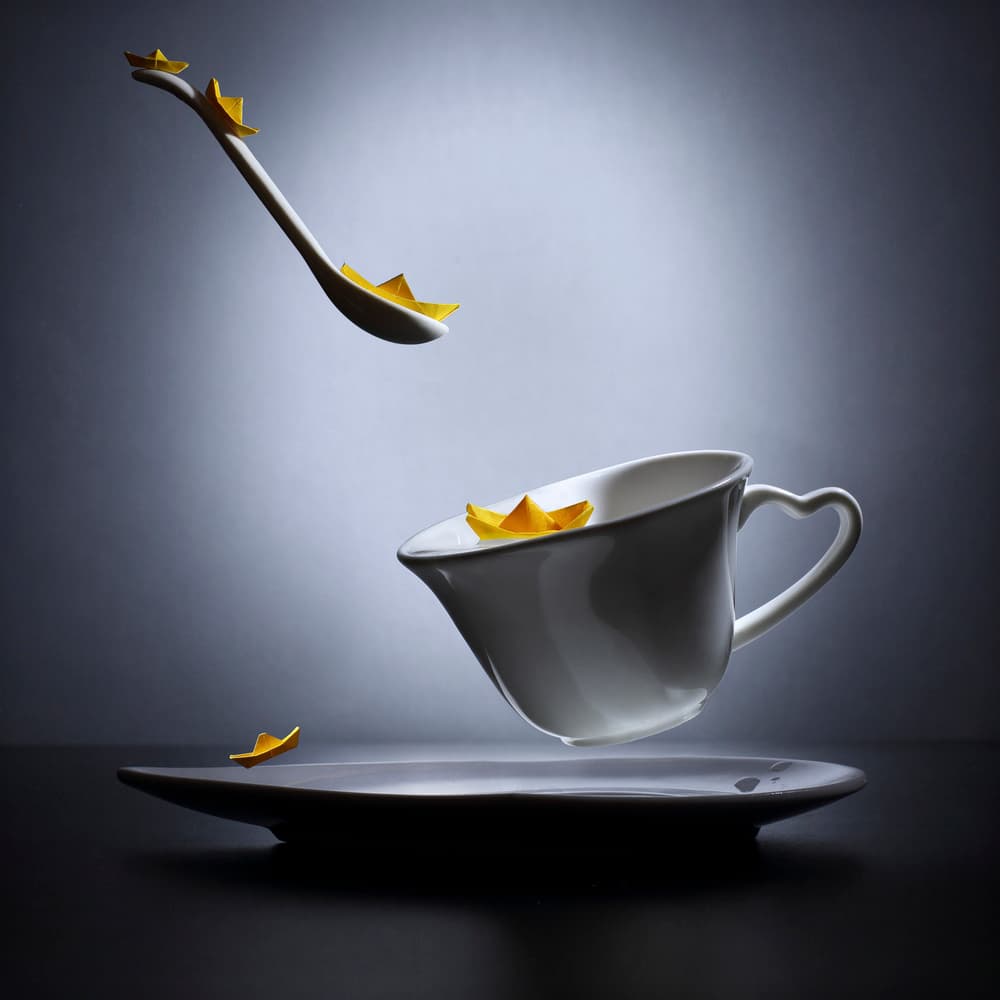 Floating Paper Boats by Victoria Glinka — canvas wall art
