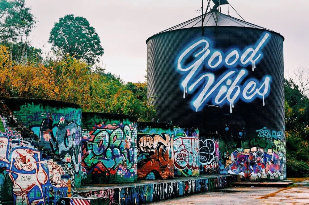 Good Vibes Graffiti Art by Del Mundo Imagery — canvas wall art