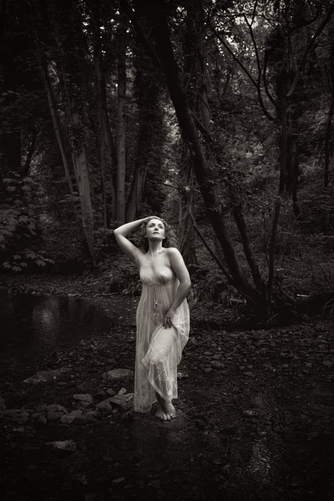 Ethereal Woman Woodland Stream by Jan Slotboom — canvas wall art