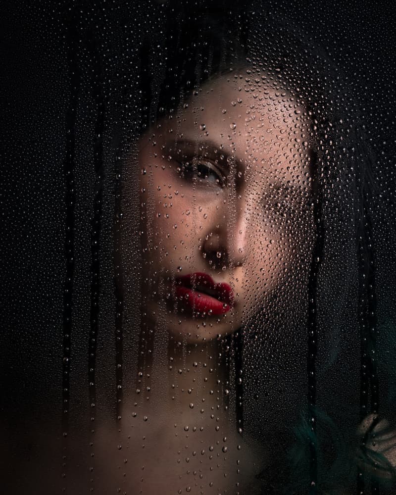 Rainy Window Portrait by Ruiqing P. — canvas wall art
