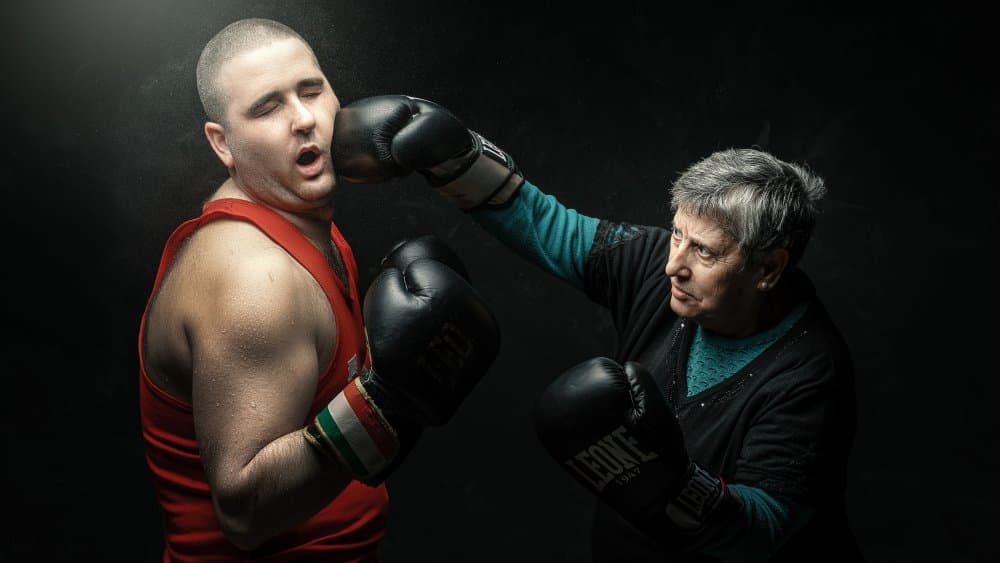 Dramatic Boxing Punch by Domenico Petrocca — canvas wall art