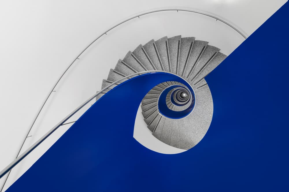 Modern Spiral Staircase by fotomarion — canvas wall art