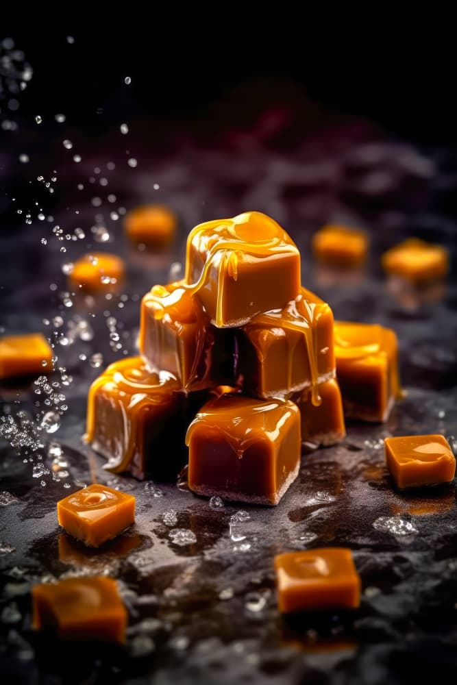 Salted Caramel Stack by Justyna Jaszke — canvas wall art