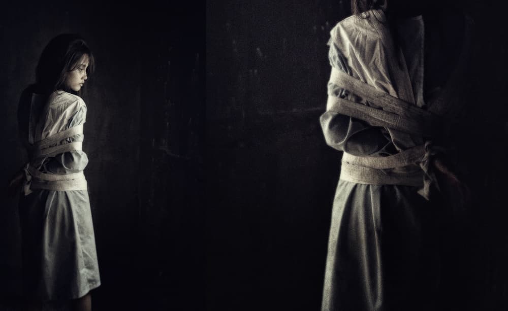 Bound Girl In Shadows by Hari Sulistiawan — canvas wall art