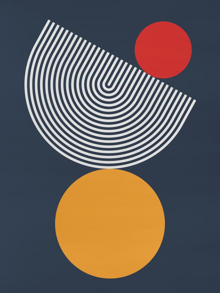 Balanced Geometric Shapes by Vitor Costa — canvas wall art