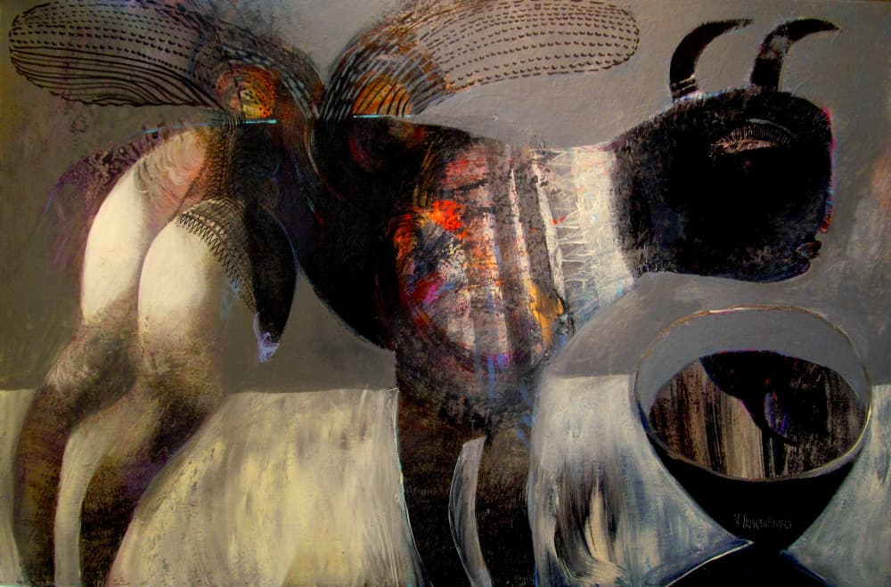 Surreal Winged Beasts by Victor Tkachenko — canvas wall art