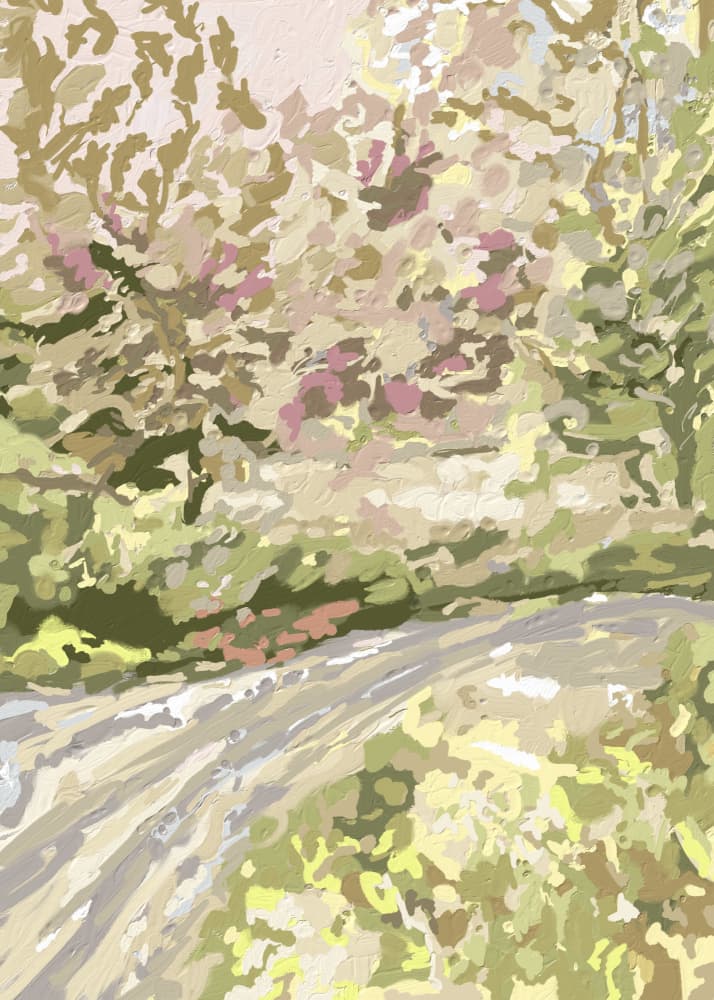 Serene Spring Path by Jenna Alheit — canvas wall art