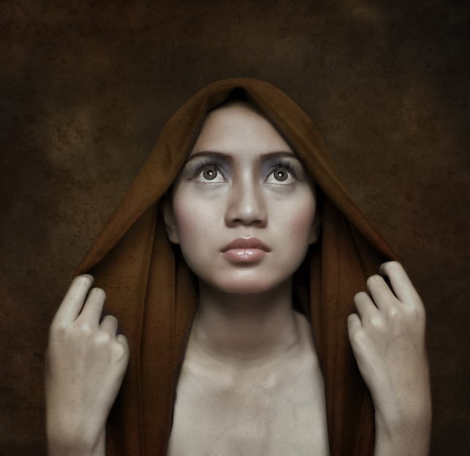 Contemplative Upward Gaze by Hari Sulistiawan — canvas wall art