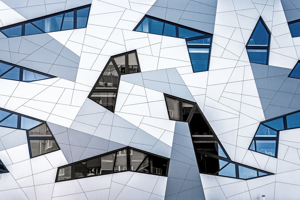 Modern Geometric Facade by Henk van Maastricht — canvas wall art