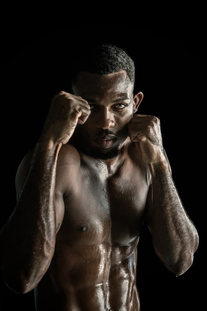 Powerful Boxer Gaze by Trevor Cole — canvas wall art