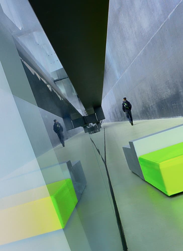 Reflective Architectural Walk by Izidor Gasperlin — canvas wall art