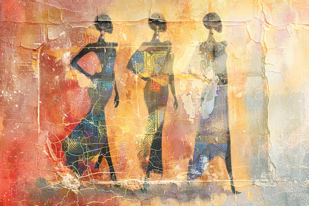 Vibrant Fashion Figures by Rafal Kulik — canvas wall art