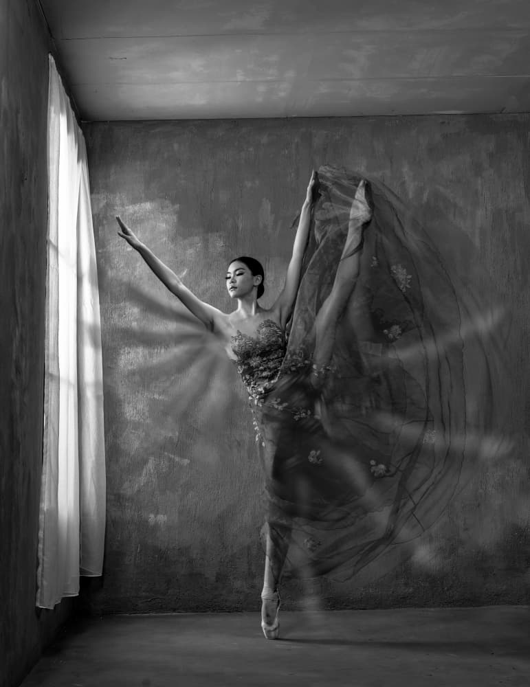 Graceful Ballerina Motion by Antonyus Bunjamin (Abe) — canvas wall art