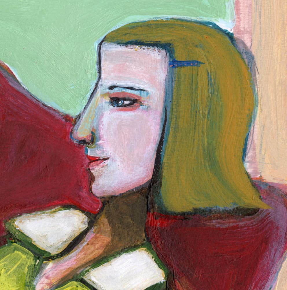 Abstract Woman Profile by Sharyn Bursic — canvas wall art