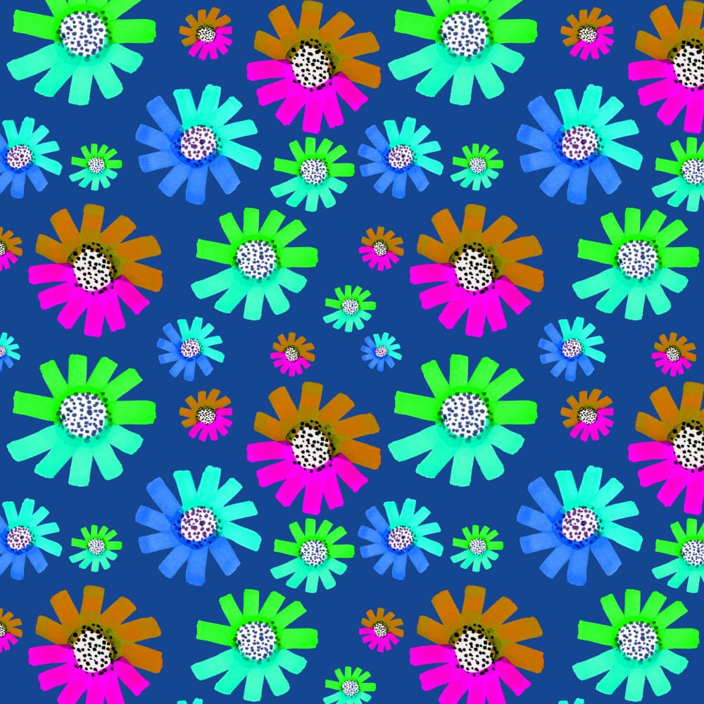 Vibrant Abstract Blooms by Michele Channell — canvas wall art