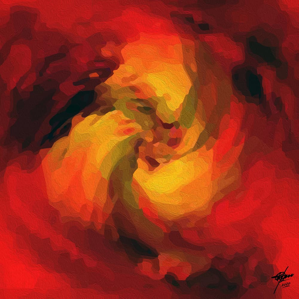 Emotional Abstract Face by Osvaldo Russo — canvas wall art