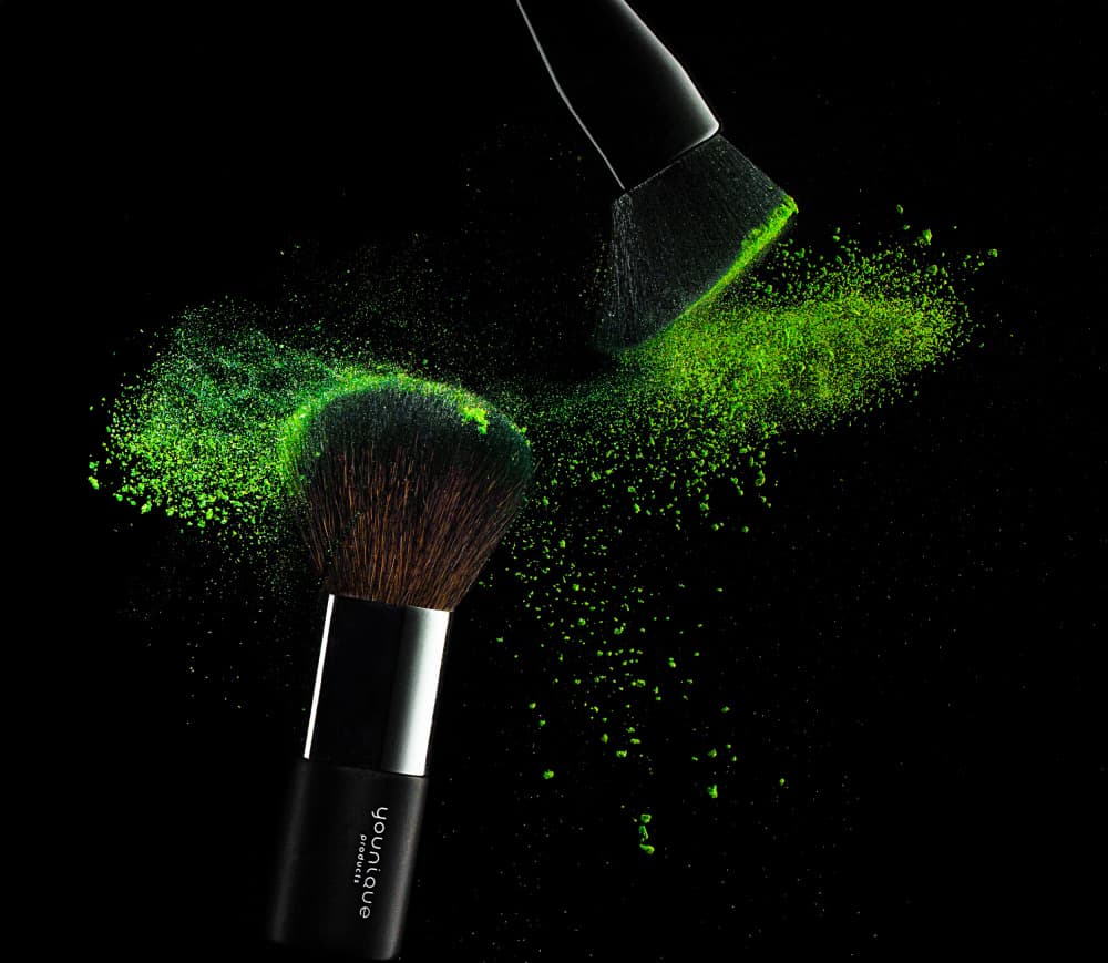 Vibrant Green Powder Brushes by John Hoey — canvas wall art