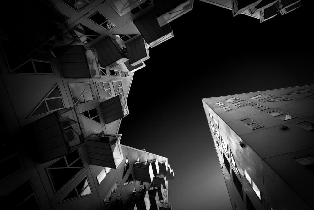 Abstract City Buildings by Jorge Pimenta — canvas wall art