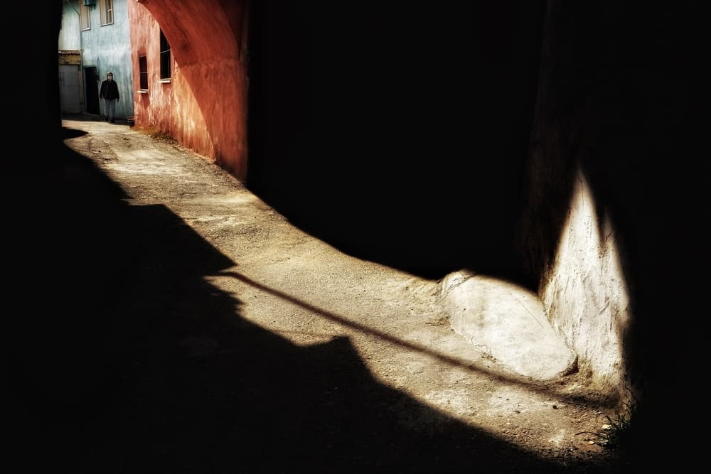Sunlit Alley Walk by Ali Ayer — canvas wall art
