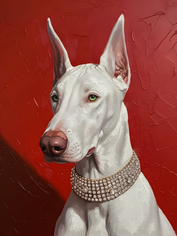 Regal Diamond Doberman by HUGO — canvas wall art