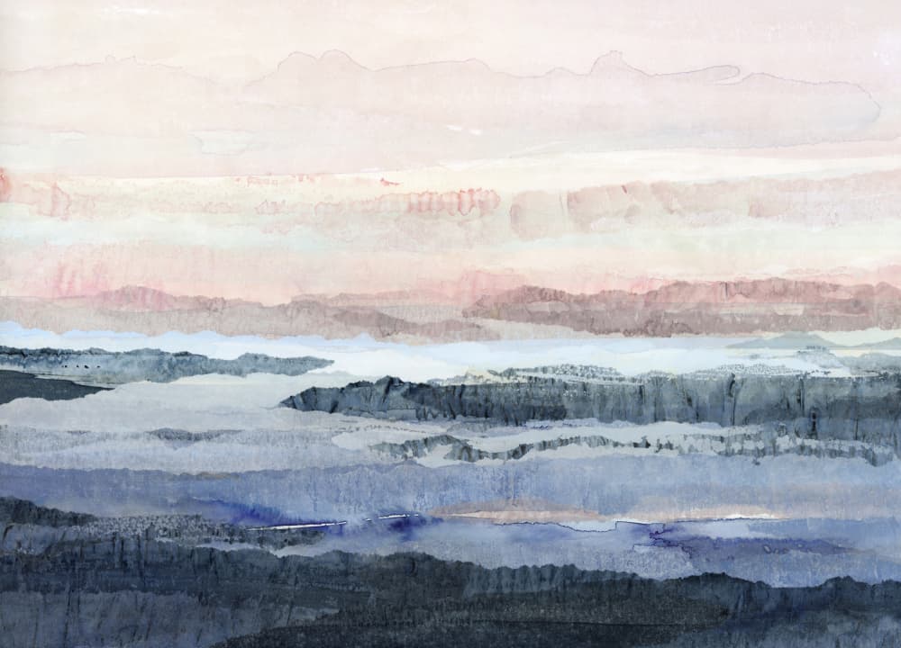 Dreamy Mountain Hues by Lara Eckerman — canvas wall art