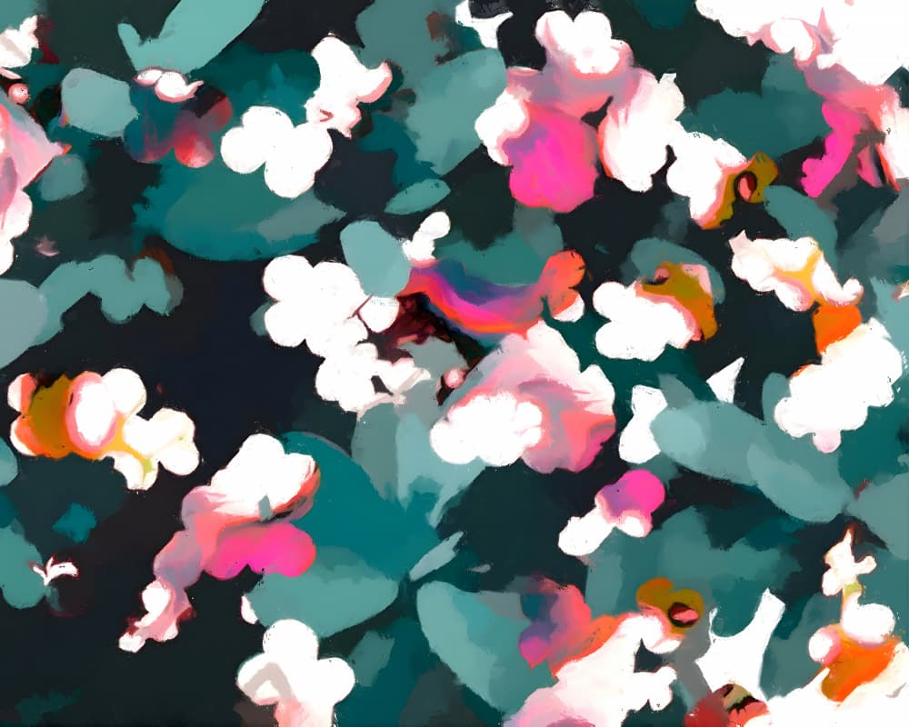 Vibrant Painterly Blooms by Uma Gokhale — canvas wall art