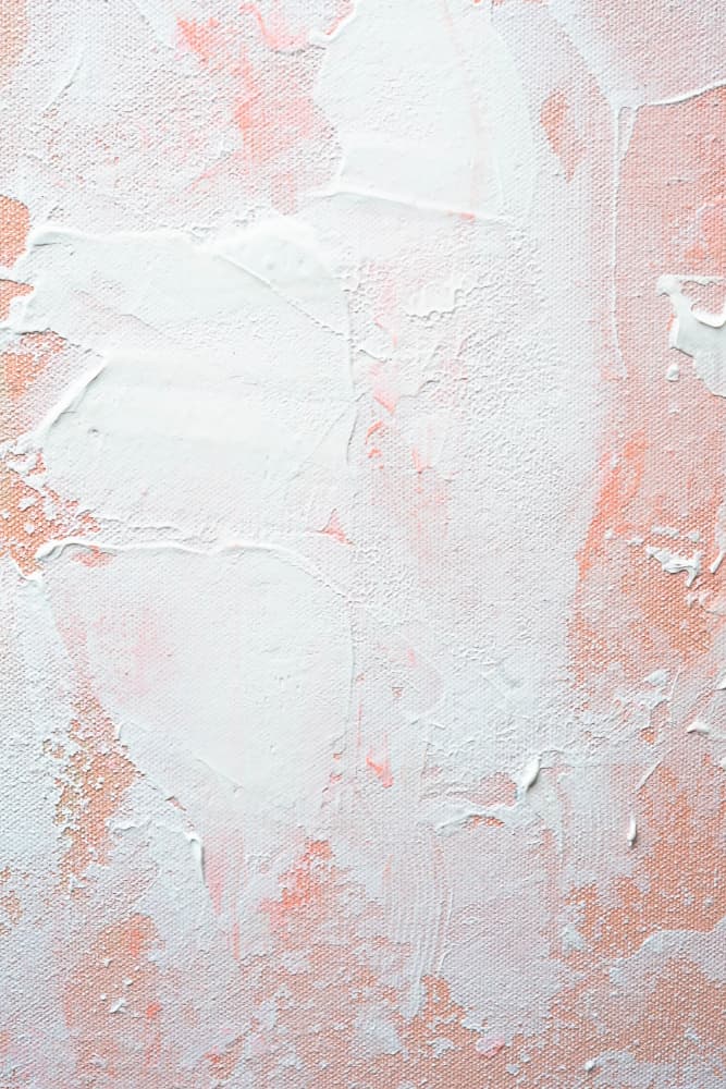 Minimalist Design With Peach And White Tones by uplusmestudio — canvas wall art