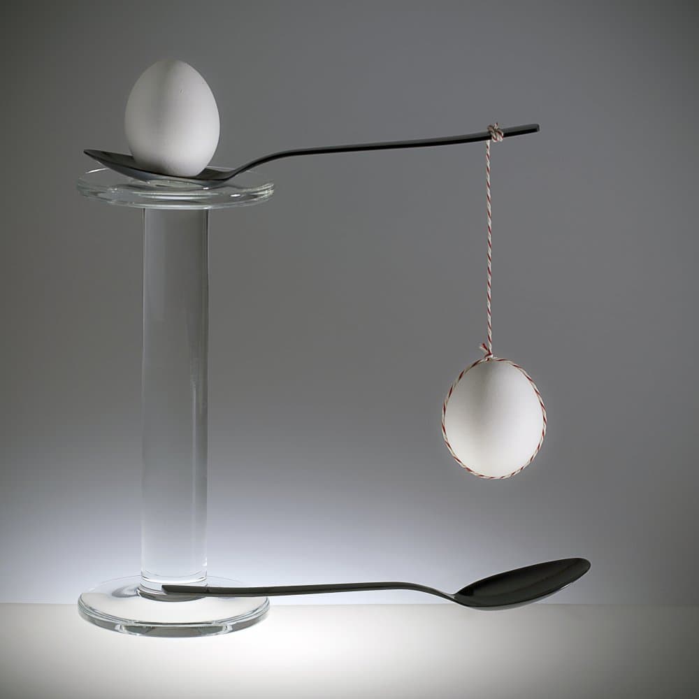 Delicate Egg Balance by Wieteke de Kogel — canvas wall art