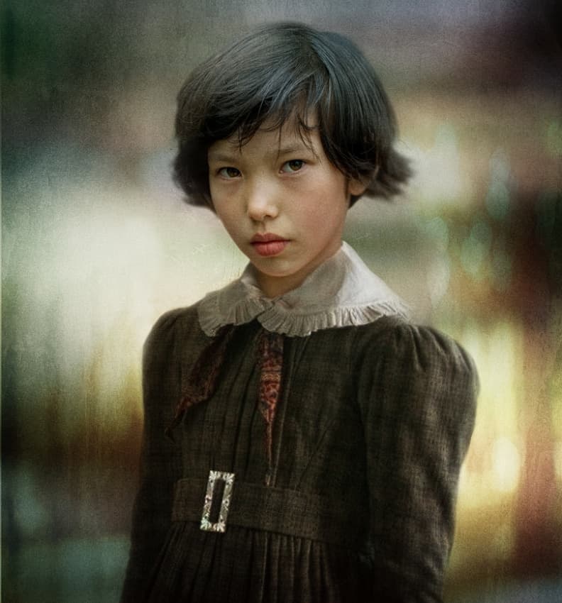 Serious Young Girl by Svetlana Melik-Nubarova — canvas wall art