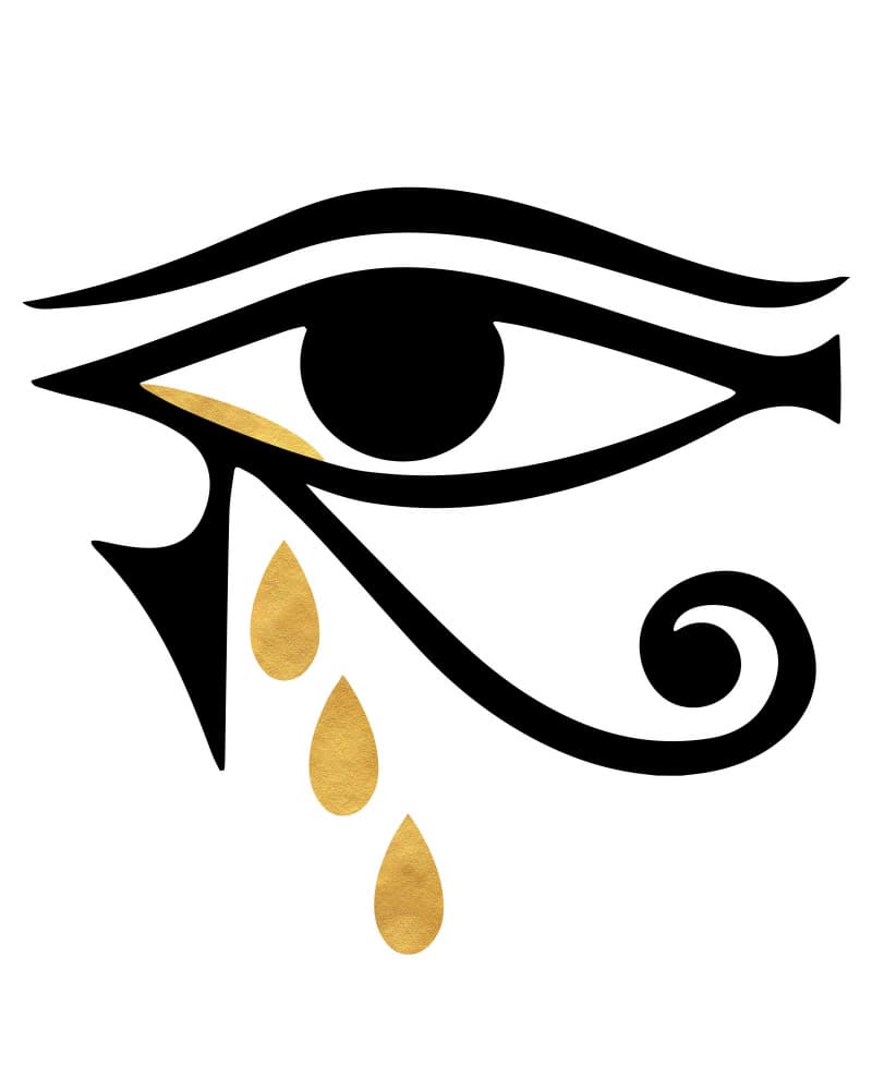 Eye of Horus Golden Tears by Emiliano Deificus — canvas wall art