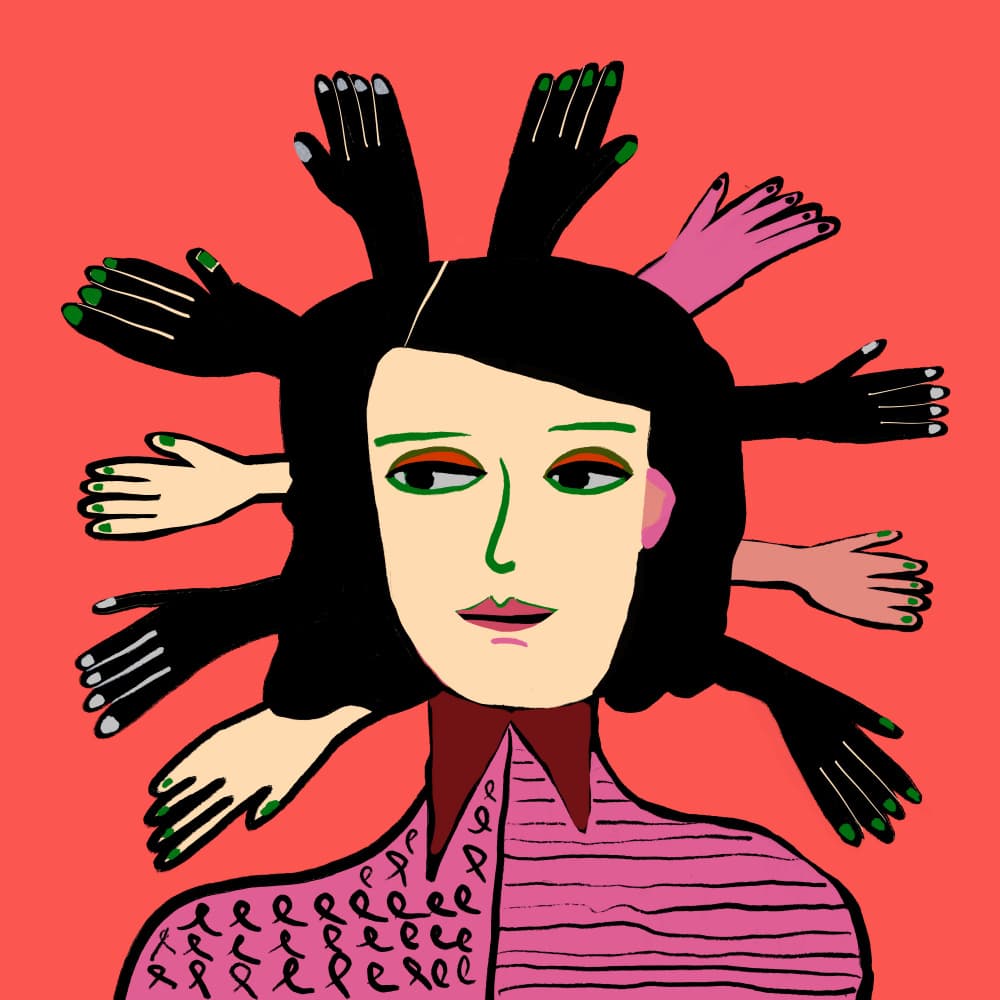 Woman Of Many Hands by Sharyn Bursic — canvas wall art