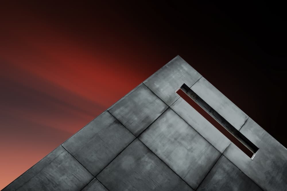 Geometric Sunset Architecture by Gilbert Claes — canvas wall art