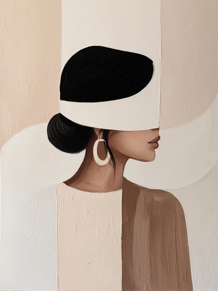 Chic Modern Profile by Studio Palette — canvas wall art