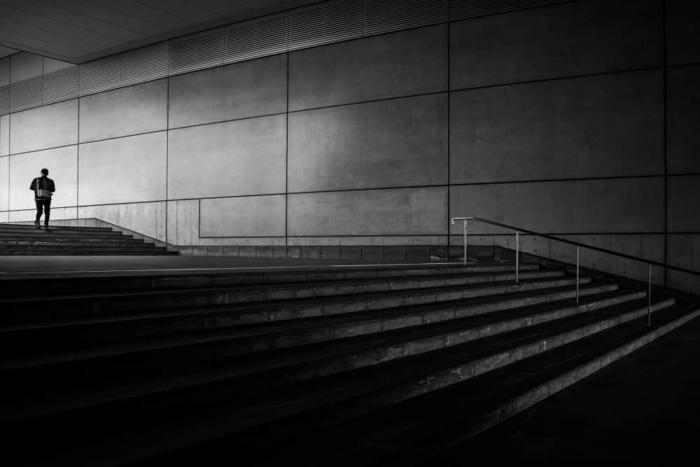 Modern Steps Solitude by Satoshi Hata — canvas wall art