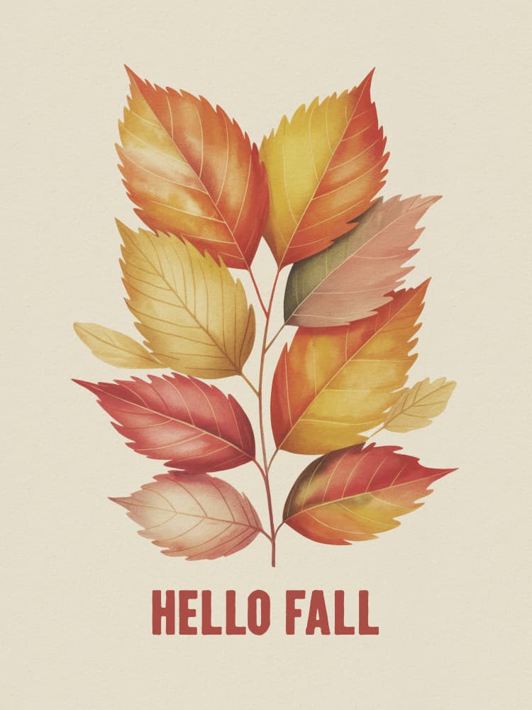 Warm Autumn Leaves by Andreas Magnusson — canvas wall art