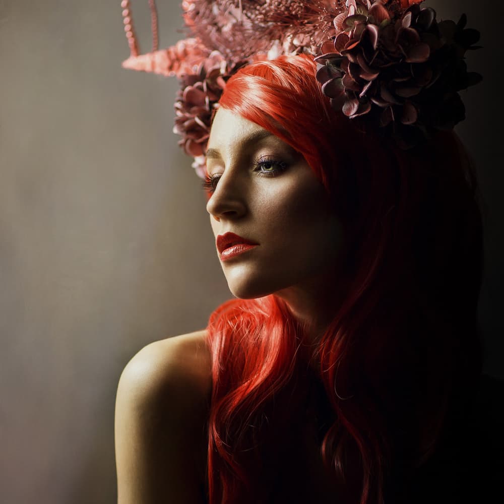 Elegant Redhead Portrait by Siegart — canvas wall art