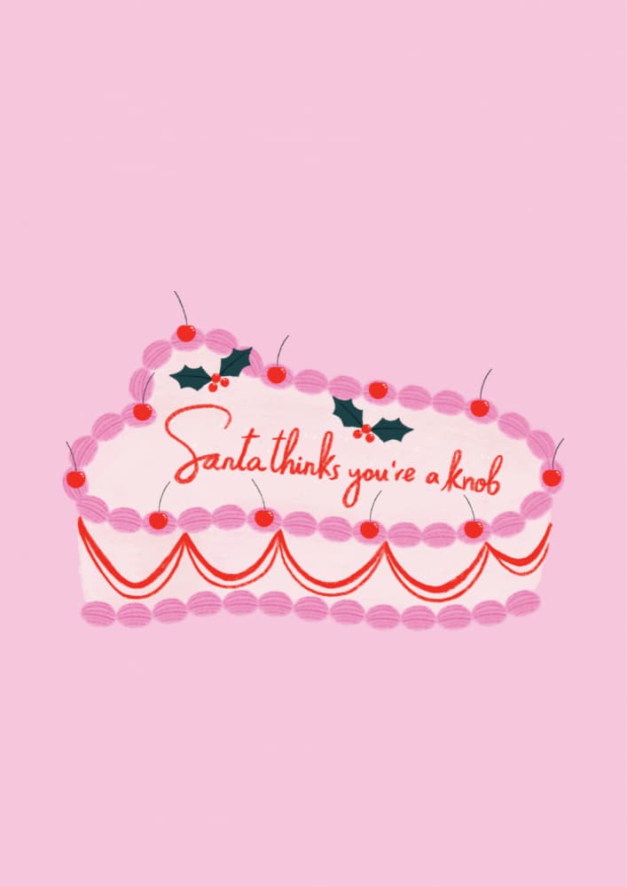 Santa's Naughty Cake by Aislinn Simmonds — canvas wall art